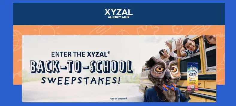 Win a $ Walmart Gift Card in XYZAL’s Back To School Sweepstakes!